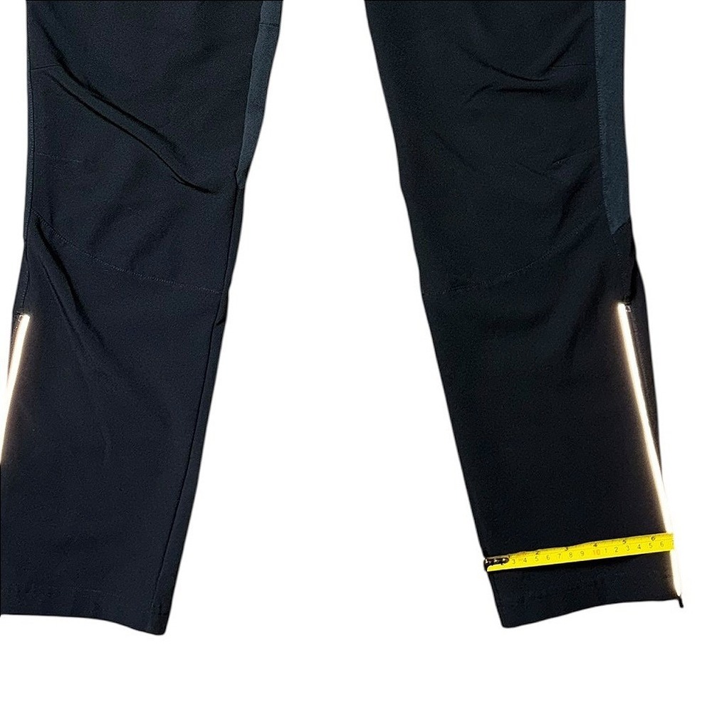 The North Face Womens XL Black Reflective Ankle Zip Running Training Pants - Picture 8 of 12